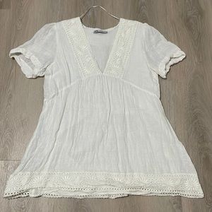 Zara Women’s Linen blend mini dress